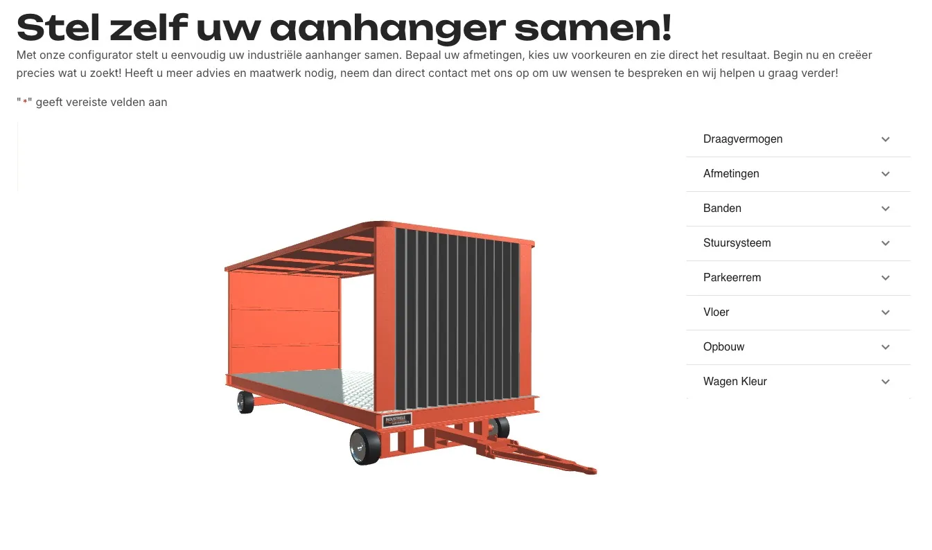 Hulck — 3D Industrial Trailer Configurator screenshot